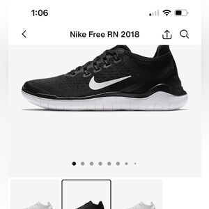 Nike size 9 Free RN 2018 black